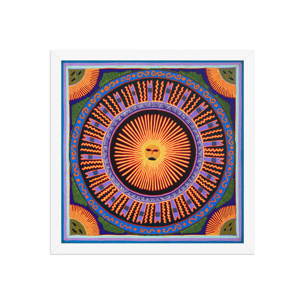 Huichol Yarn Painting Print • L - 005 - Huichol Arts