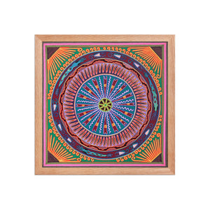 Huichol Yarn Painting Print • L - 006 - Huichol Arts