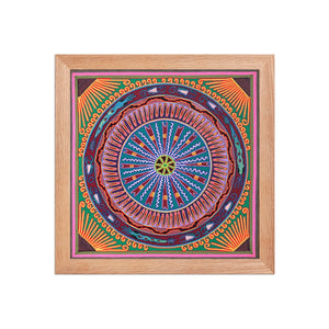 Huichol Yarn Painting Print • L - 006 - Huichol Arts