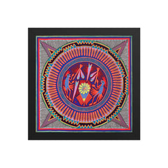 Huichol Yarn Painting Print • L - 007 - Huichol Arts