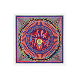 Huichol Yarn Painting Print • L - 007 - Huichol Arts