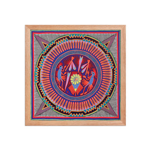 Huichol Yarn Painting Print • L - 007 - Huichol Arts