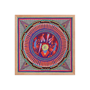 Huichol Yarn Painting Print • L - 007 - Huichol Arts