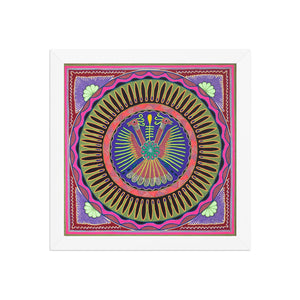 Huichol Yarn Painting Print • L - 008 - Huichol Arts