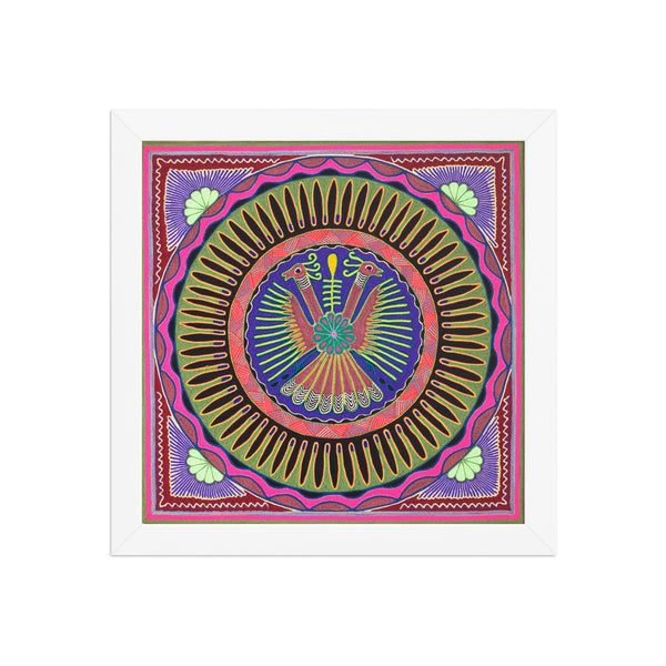 Huichol Yarn Painting Print • L - 008 - Huichol Arts