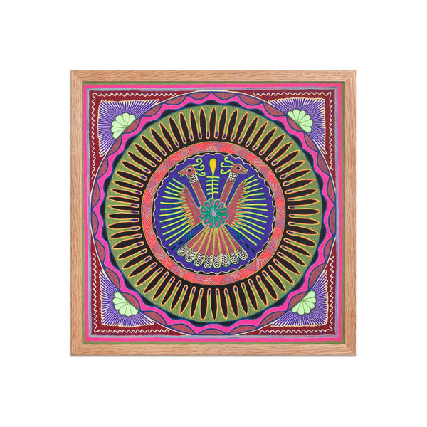Huichol Yarn Painting Print • L - 008 - Huichol Arts