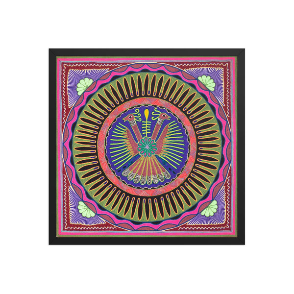 Huichol Yarn Painting Print • L - 008 - Huichol Arts