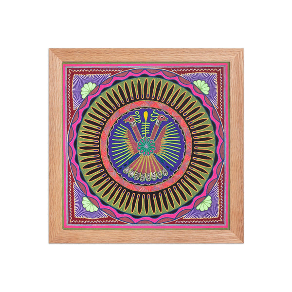 Huichol Yarn Painting Print • L - 008 - Huichol Arts