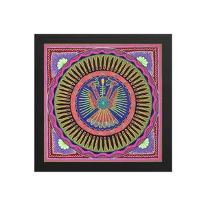 Huichol Yarn Painting Print • L - 008 - Huichol Arts
