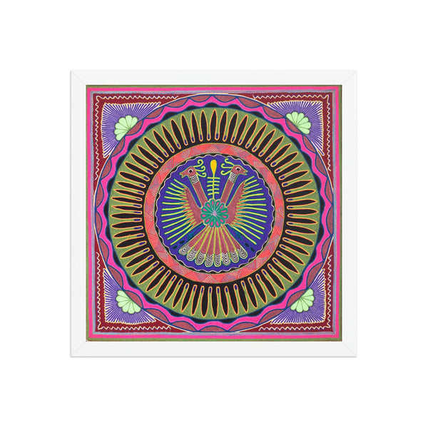 Huichol Yarn Painting Print • L - 008 - Huichol Arts
