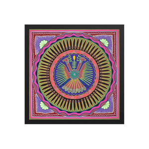 Huichol Yarn Painting Print • L - 008 - Huichol Arts