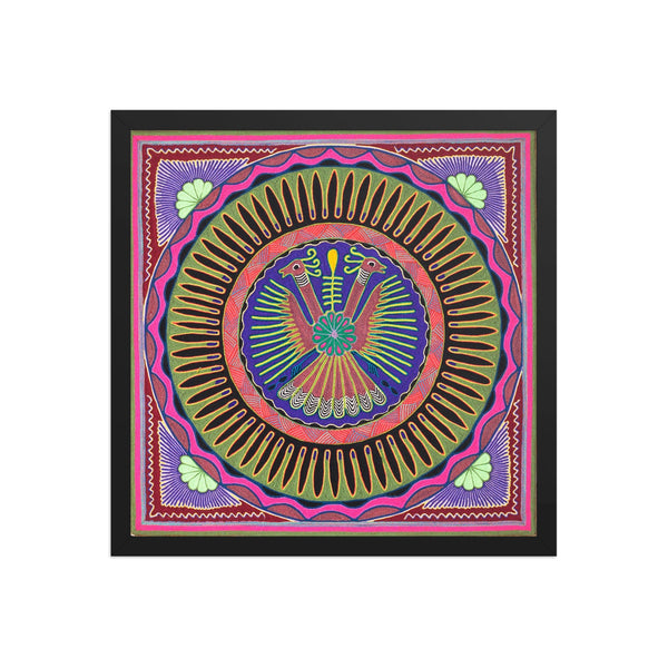 Huichol Yarn Painting Print • L - 008 - Huichol Arts