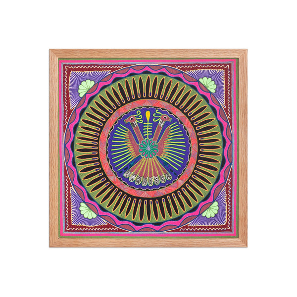 Huichol Yarn Painting Print • L - 008 - Huichol Arts