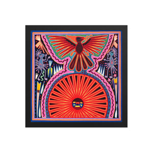 Huichol Yarn Painting Print • L - 009 - Huichol Arts