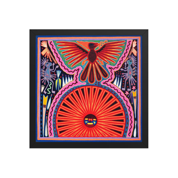 Huichol Yarn Painting Print • L - 009 - Huichol Arts