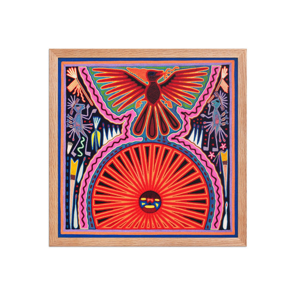 Huichol Yarn Painting Print • L - 009 - Huichol Arts