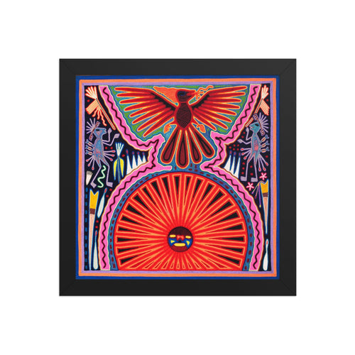 Huichol Yarn Painting Print • L - 009 - Huichol Arts