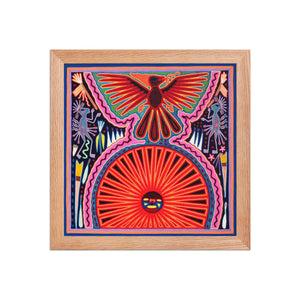 Huichol Yarn Painting Print • L - 009 - Huichol Arts