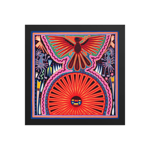 Huichol Yarn Painting Print • L - 009 - Huichol Arts