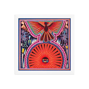 Huichol Yarn Painting Print • L - 009 - Huichol Arts
