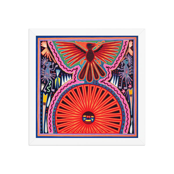 Huichol Yarn Painting Print • L - 009 - Huichol Arts
