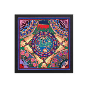 Huichol Yarn Painting Print • L - 010 - Huichol Arts