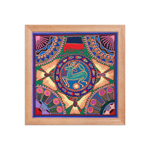 Huichol Yarn Painting Print • L - 010 - Huichol Arts