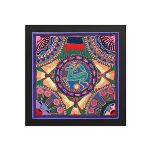 Huichol Yarn Painting Print • L - 010 - Huichol Arts