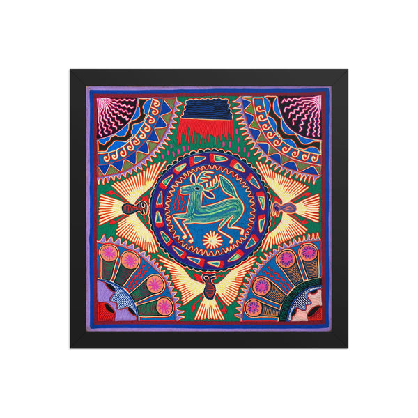Huichol Yarn Painting Print • L - 010 - Huichol Arts