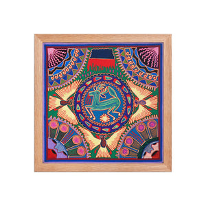 Huichol Yarn Painting Print • L - 010 - Huichol Arts