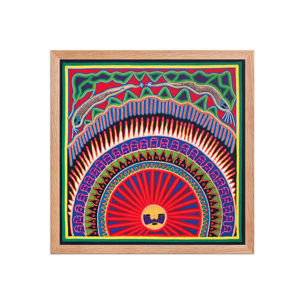 Huichol Yarn Painting Print • L - 011 - Huichol Arts