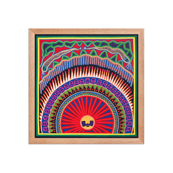 Huichol Yarn Painting Print • L - 011 - Huichol Arts