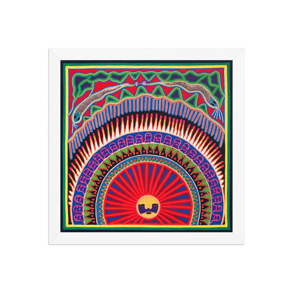 Huichol Yarn Painting Print • L - 011 - Huichol Arts