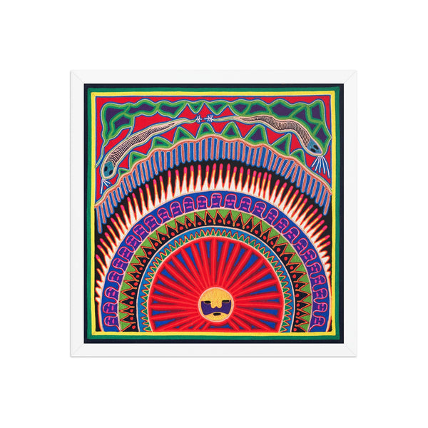 Huichol Yarn Painting Print • L - 011 - Huichol Arts