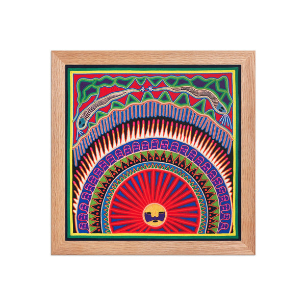 Huichol Yarn Painting Print • L - 011 - Huichol Arts