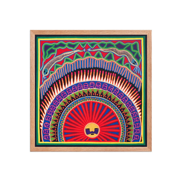 Huichol Yarn Painting Print • L - 011 - Huichol Arts