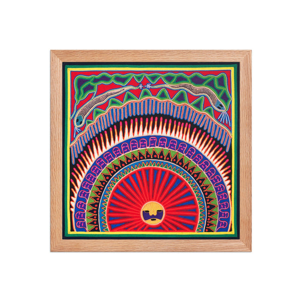 Huichol Yarn Painting Print • L - 011 - Huichol Arts