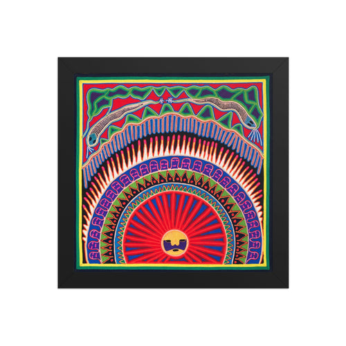 Huichol Yarn Painting Print • L - 011 - Huichol Arts