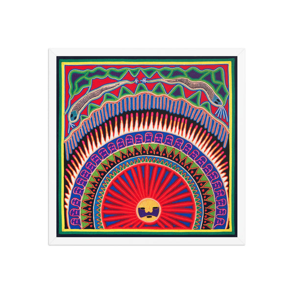 Huichol Yarn Painting Print • L - 011 - Huichol Arts