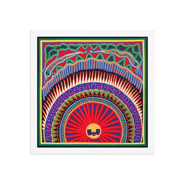 Huichol Yarn Painting Print • L - 011 - Huichol Arts