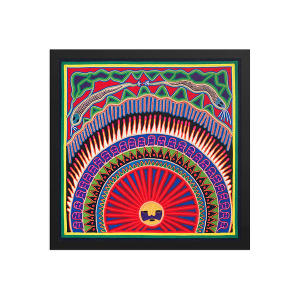Huichol Yarn Painting Print • L - 011 - Huichol Arts