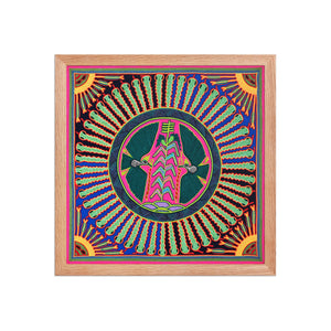 Huichol Yarn Painting Print • L - 012 - Huichol Arts