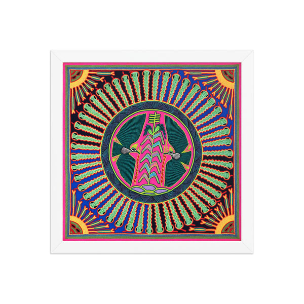 Huichol Yarn Painting Print • L - 012 - Huichol Arts