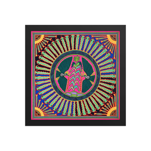 Huichol Yarn Painting Print • L - 012 - Huichol Arts