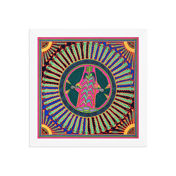Huichol Yarn Painting Print • L - 012 - Huichol Arts