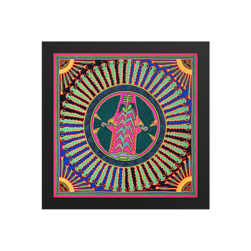 Huichol Yarn Painting Print • L - 012 - Huichol Arts