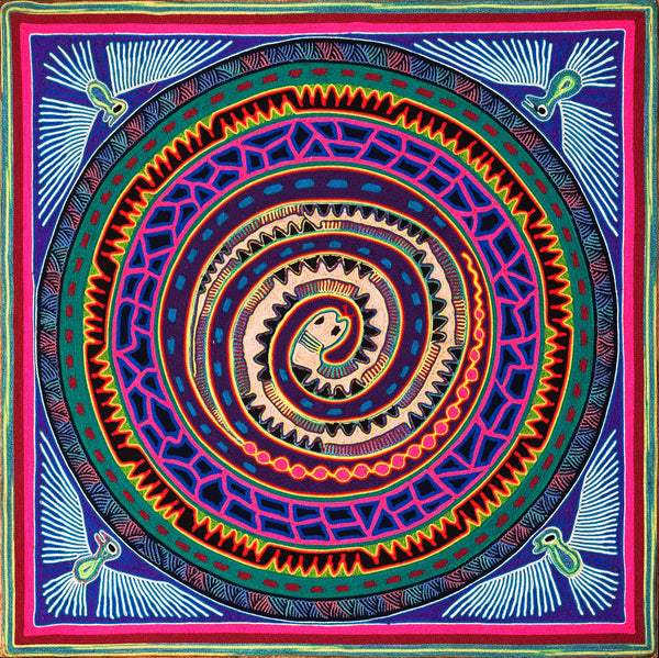 Huichol Yarn Painting Print • L - 013 - Huichol Arts