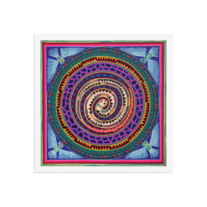 Huichol Yarn Painting Print • L - 013 - Huichol Arts