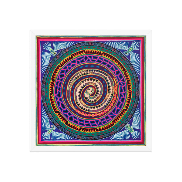 Huichol Yarn Painting Print • L - 013 - Huichol Arts