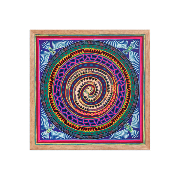 Huichol Yarn Painting Print • L - 013 - Huichol Arts